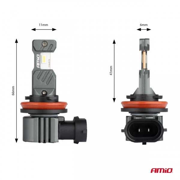 LED крушки H8, H9, H11, H16 AMIO HYBRID Лед крушка Canbus 60W, 6000K