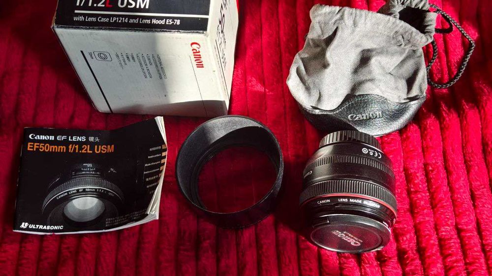 Объектив Canon EF 50 mm f 1.2 L USM. с переходником под Sony