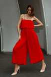 Червен плисиран гащеризон плисе ZARA