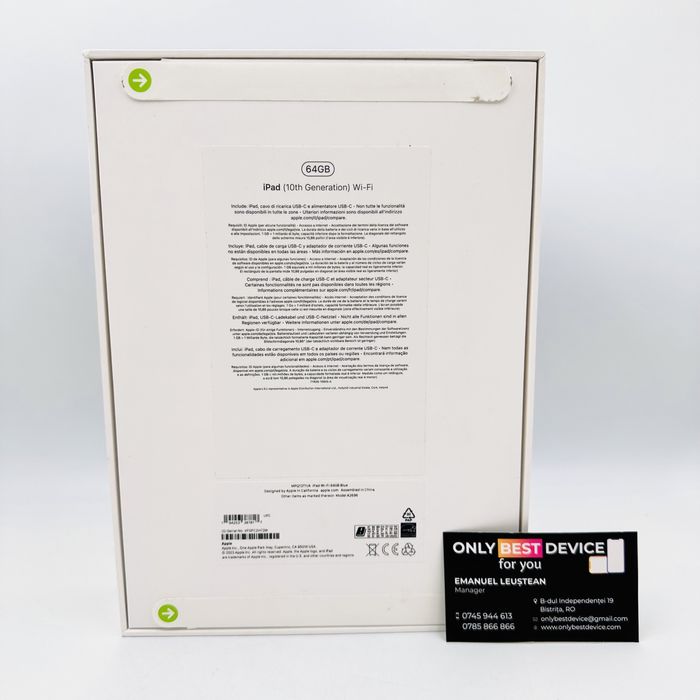  iPad 10th Generation Blue Wi-Fi 64GB SIGILAT/GARANTIE