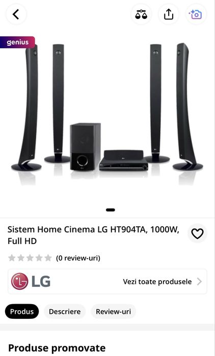 Home cinema 5.1 LG HT904TA