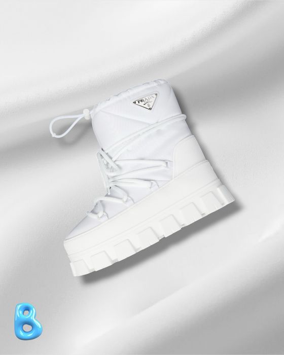 Prada Re-Nylon Boots White