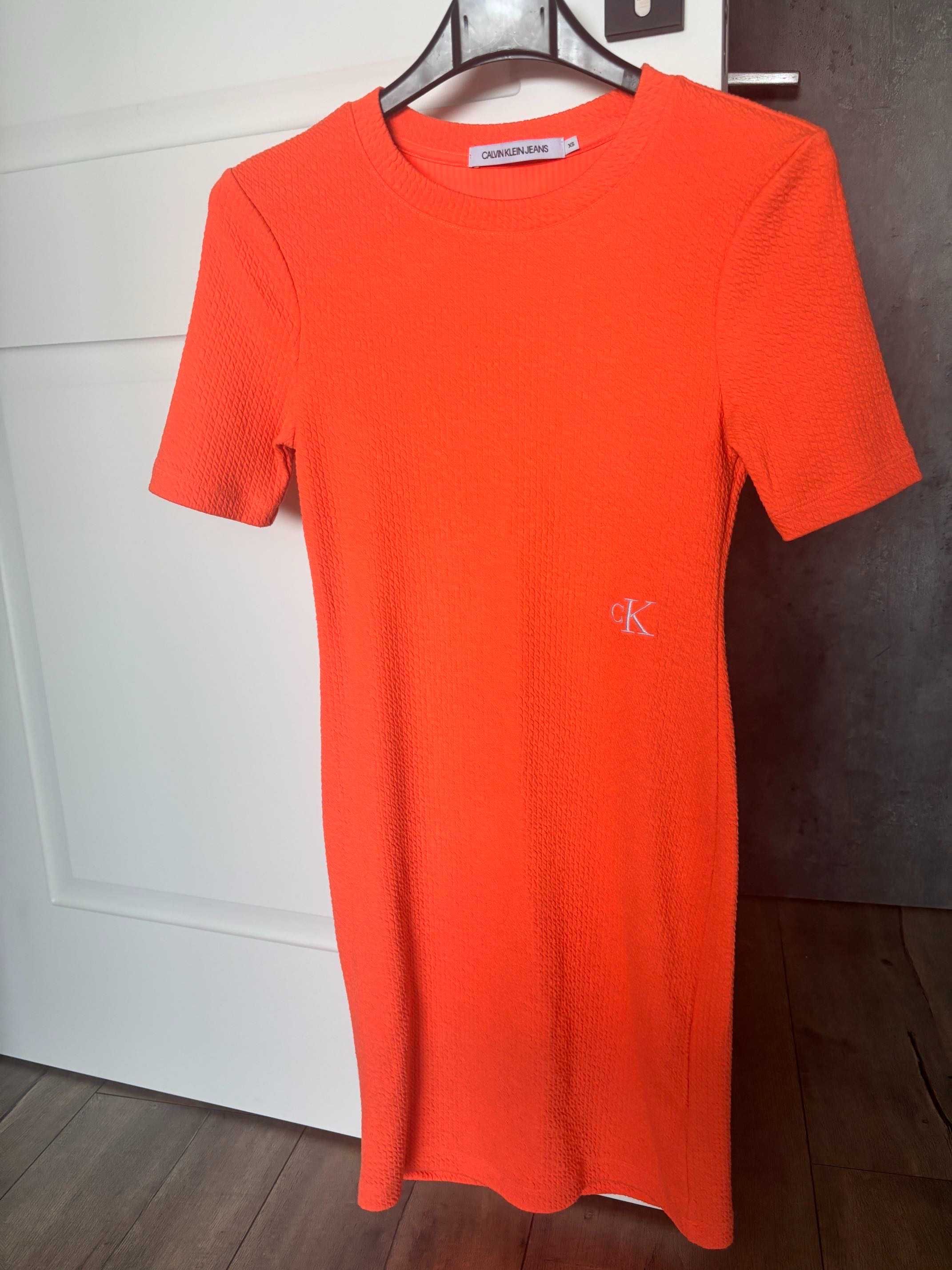 Оранжева рокля Calvin Klein XS