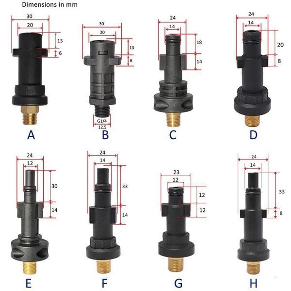 Adaptoare lance spuma , pentru orice aparat spalat cu presiune