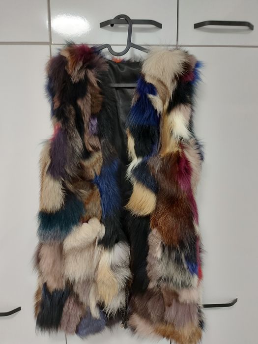 Елек от лисица, естествен косъм