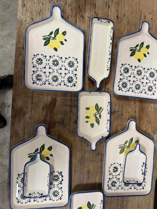 Японски сет чинии за хранене с декорация 14бр