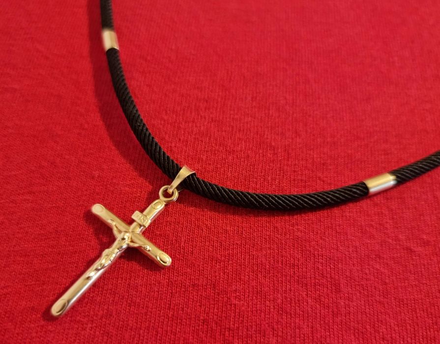 Lant / șnur cu aur 14k + cruciuliță