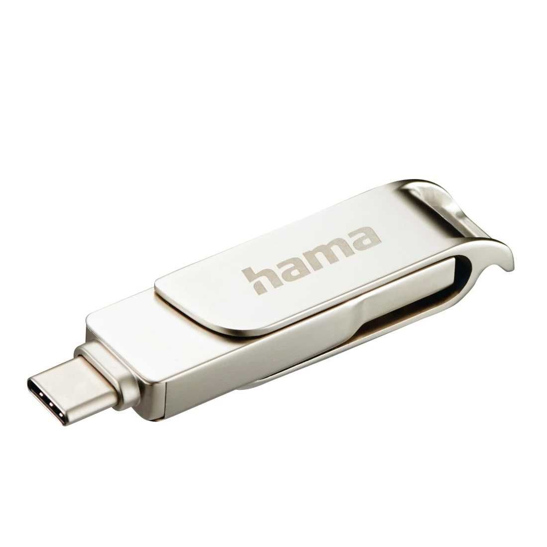HAMA 512GB Флашка "C-Rotate Pro", USB-C 3.1/3.0, 100MB/s, сребрист