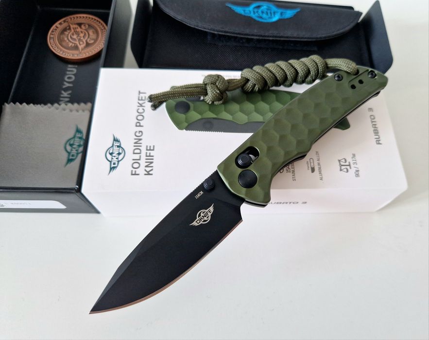Cutit pliabil EDC Oknife Rubato 3, 154CM, rail lock, nou