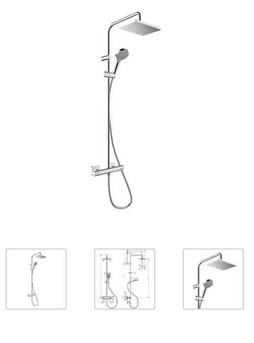 Coloană duș HansGrohe Vernis Shape Showerpipe 230