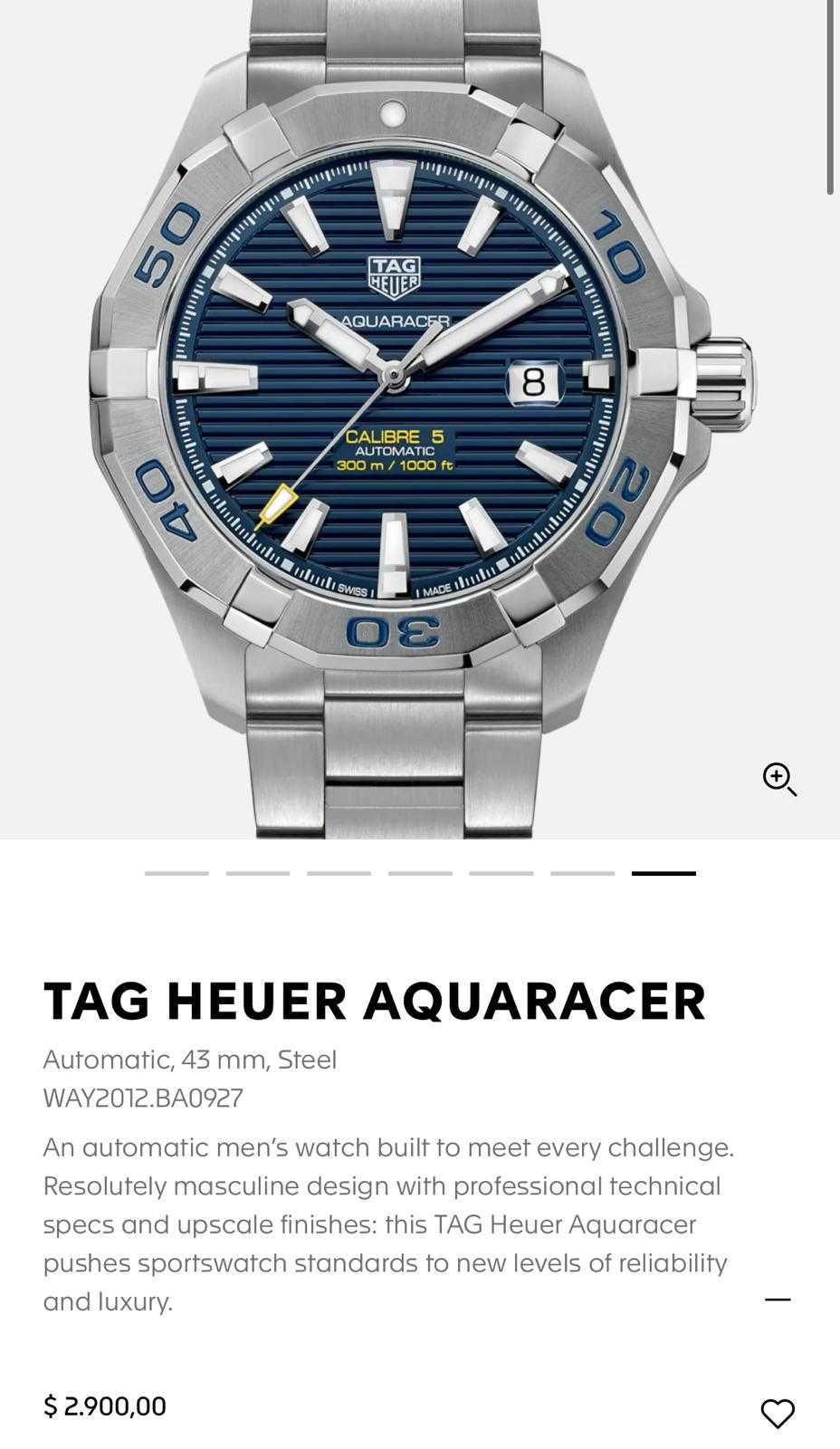 CEAS TAG HEUER AQUARACER - Calibre 5 - Ref. WAY2012 - 43mm - 2900$ !
