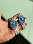 Rolex Datejust 41mm Full Pave Acte 2024 Otel  Dial Blue/Negru Automat