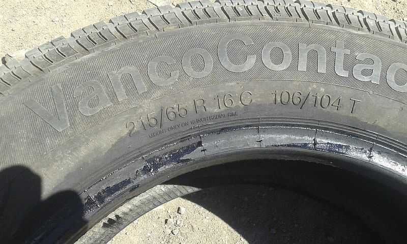 Шины 215/65 R16С - "Continental VancoContact" (Германия), летние.