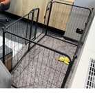 Cusca pentru caini/ tarc 6 panouri 70-80cm, metal/otel, negru