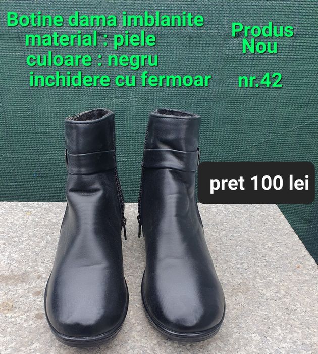 Botine imblanite piele dama