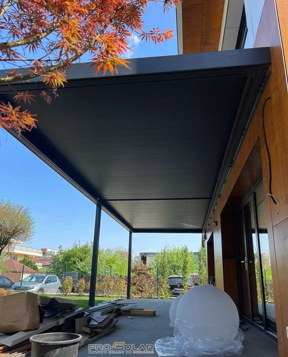 Pergola BIOCLIMATICA retractabila all season terase winter-garden RO