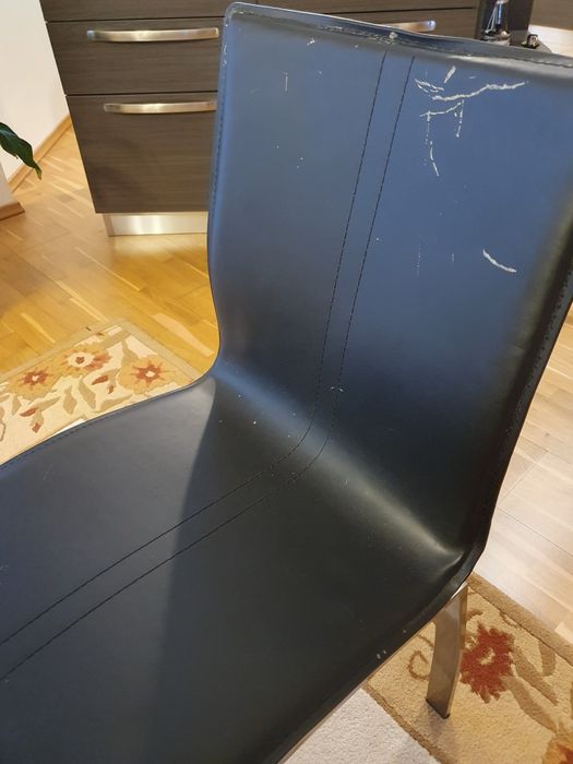 Scaune sufragerie piele metal
