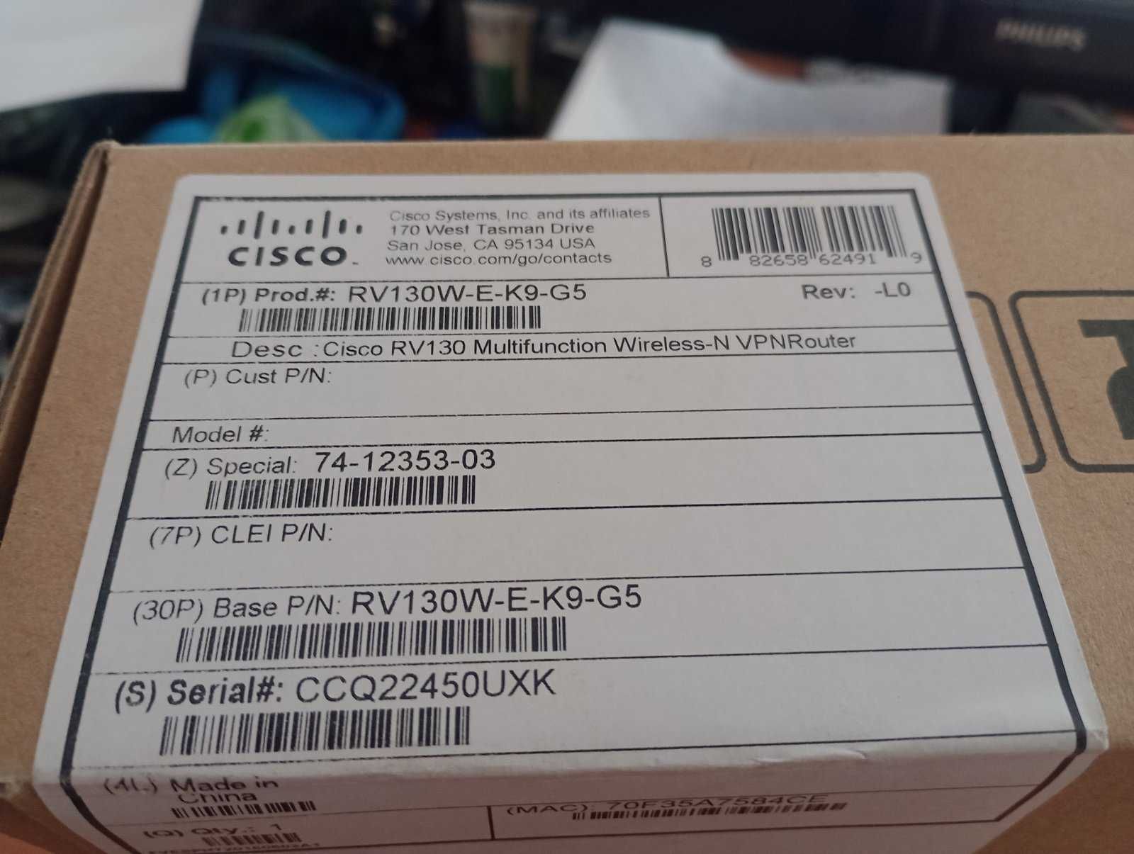 VPN рутер Cisco RV130W