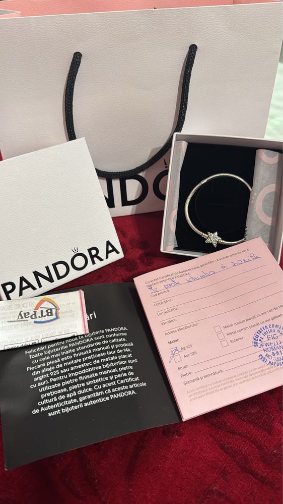 Vand bratara PANDORA din argint
