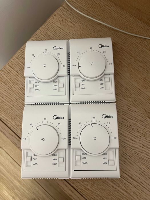 Termostat perete Midea KJR-18B/E pentru ventiloconvector