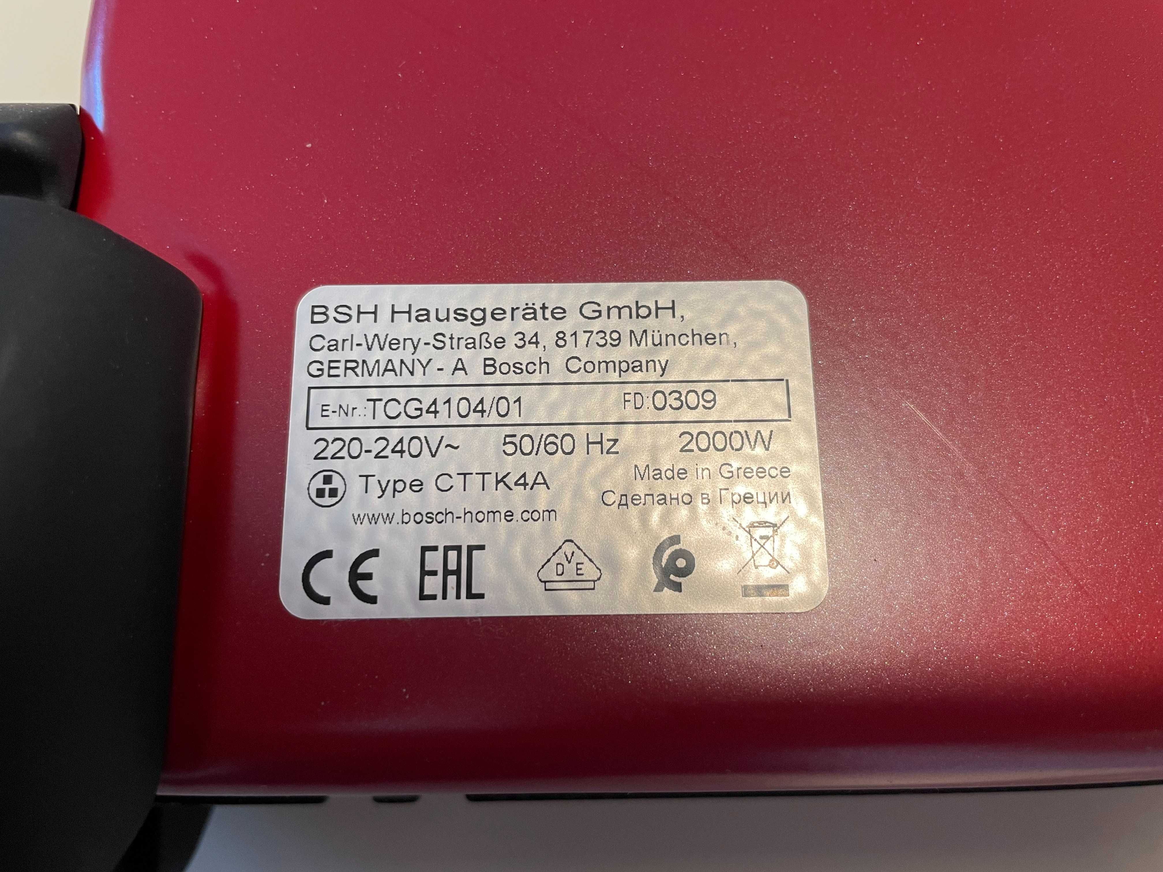 Контактен грил BOSCH TCG4104 (червен)
