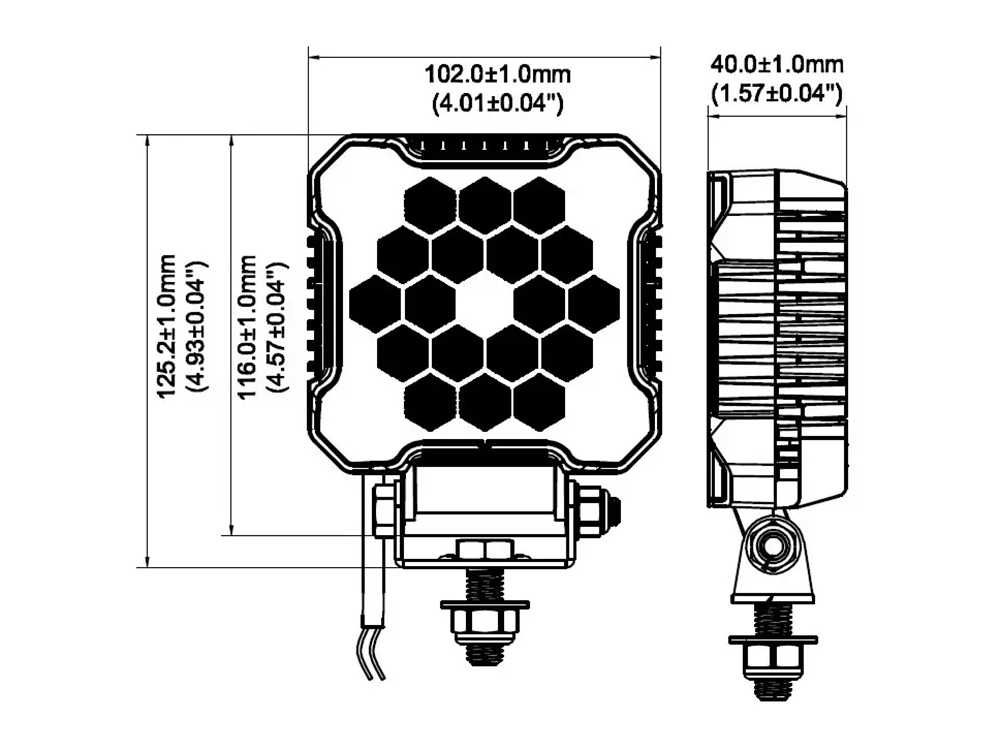 Работна Лампа MINI 18LED 26W 12-24V -КВАДРАТНА