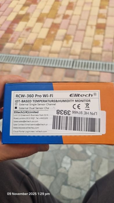 Data Logger Elitech RCW-360Pro WiFi – fără senzori, monitorizare tempe