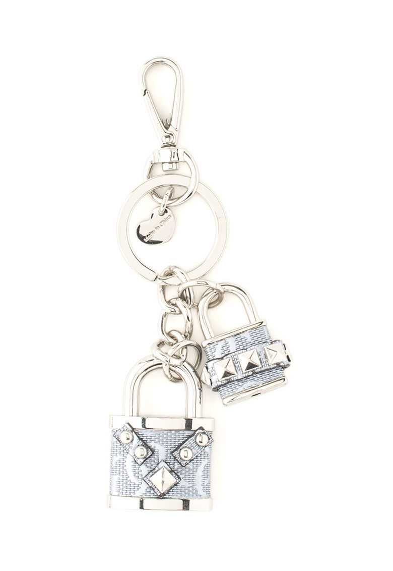 GUESS – Ключодържател с висулка SILVERY "BLACK & BLUE" PADLOCK нов