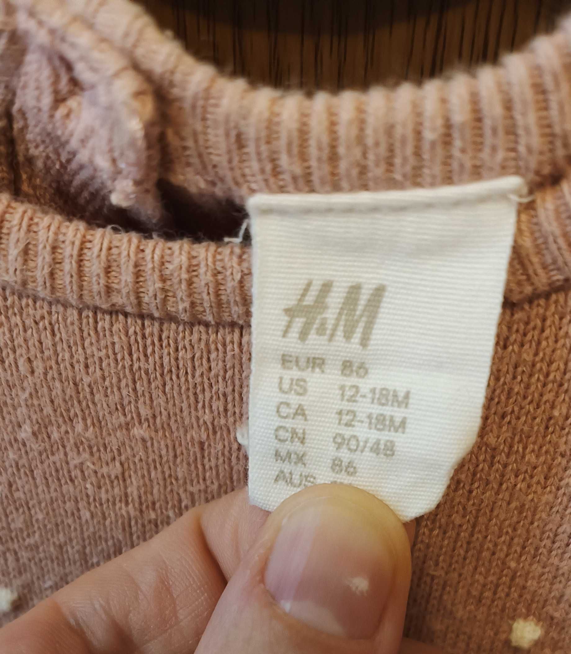 Rochiță H&M  din bumbac, pentru fetițe între 12-18 luni ,86 cm