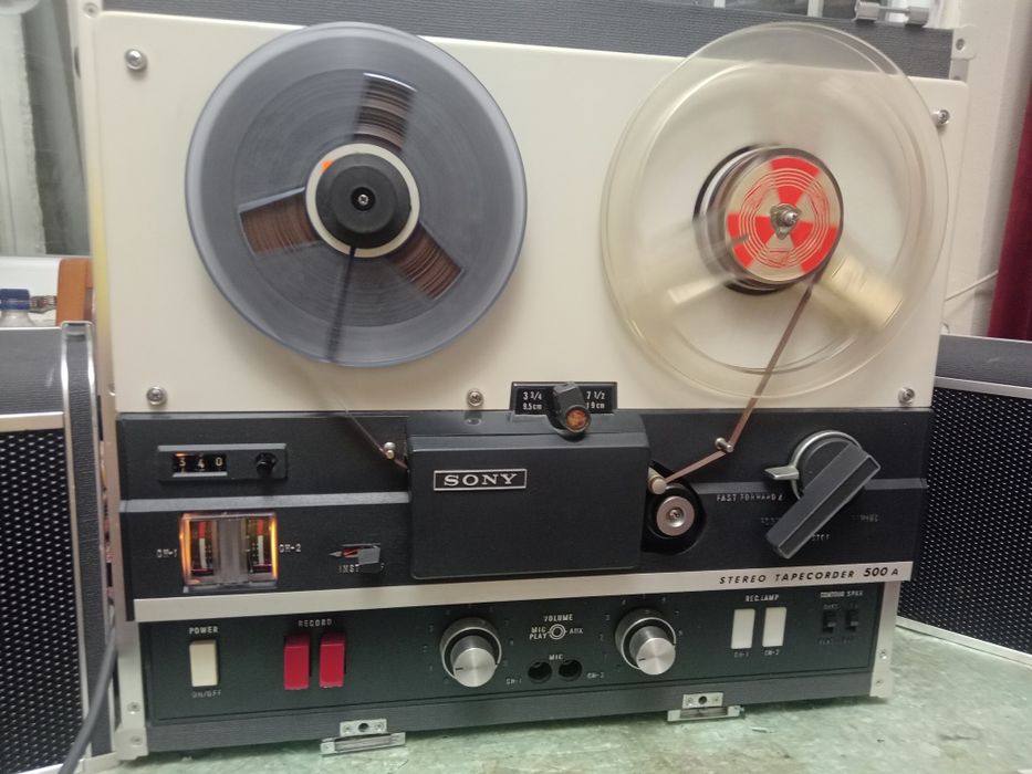 Magnetofon Sony TC 500A Cu amplificare și boxe
