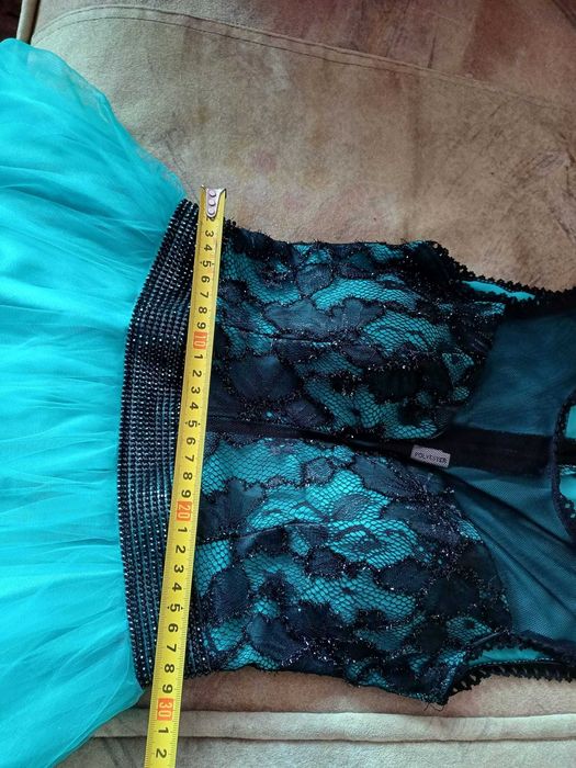 Rochie eleganta turcoaz scurta