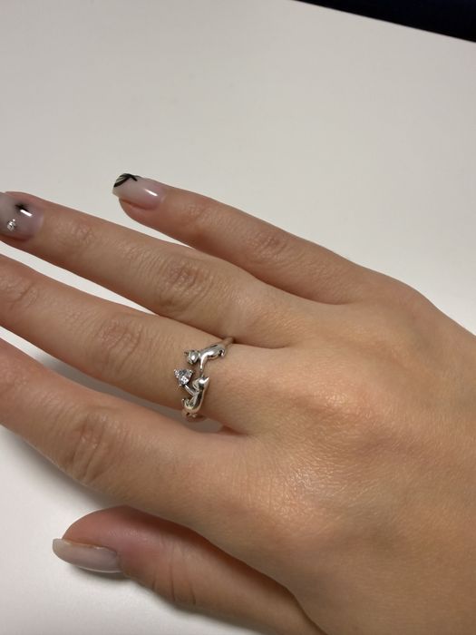 Inel reglabil argint 925 pisicute