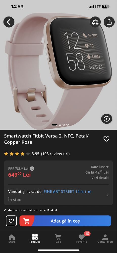 Ceas Smartwatch fitbit versa 2 nou