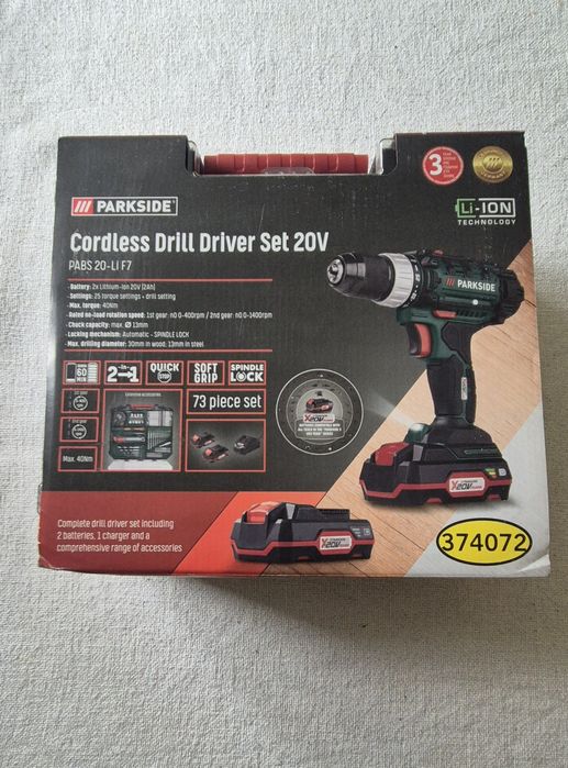 Акумулаторен винтоверт PARKSIDE 20V