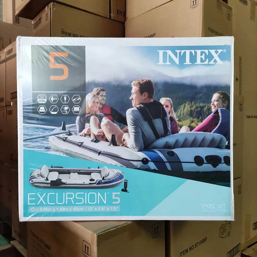 Лодка 5 местный размер Intex-366х168х43 см max-600 кг Доставка бесп