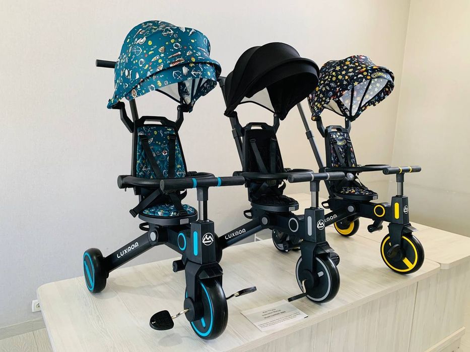 QPlay Nova Niello Складной трёхколёсный велосипед поворот сиденье 360