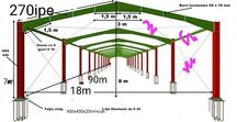 Vand hale metalică structura12x30 si 18x50