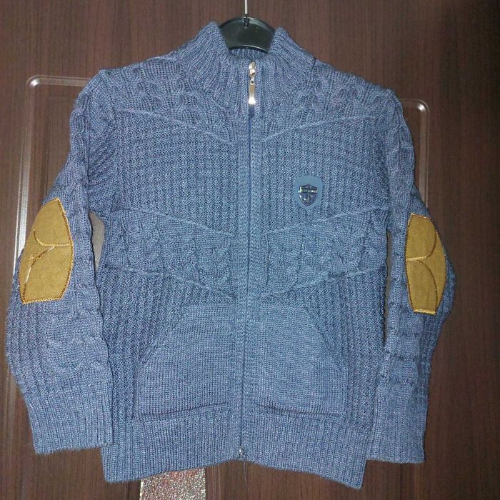 Pulover gros cu fermoar