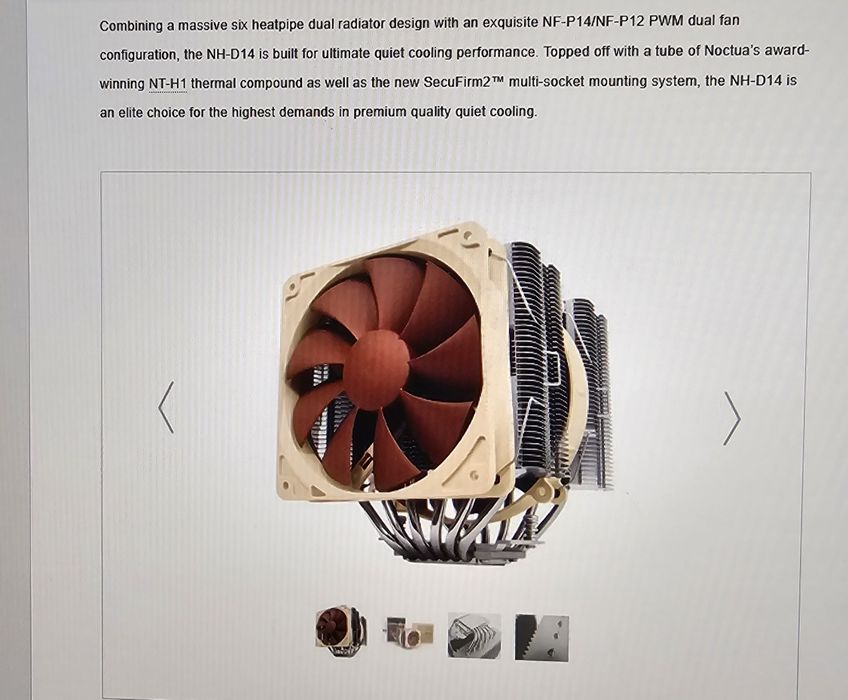 Cooler procesor Noctua NH-D14 socket 1700(intel generatia 12,13,14)