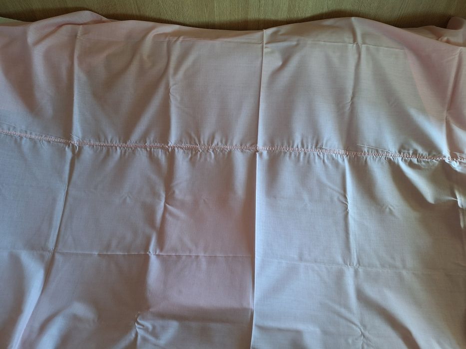 Единичен спален комплект 100% памук розов