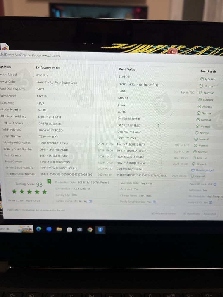 Ipad 9 th  64 GB Space gray