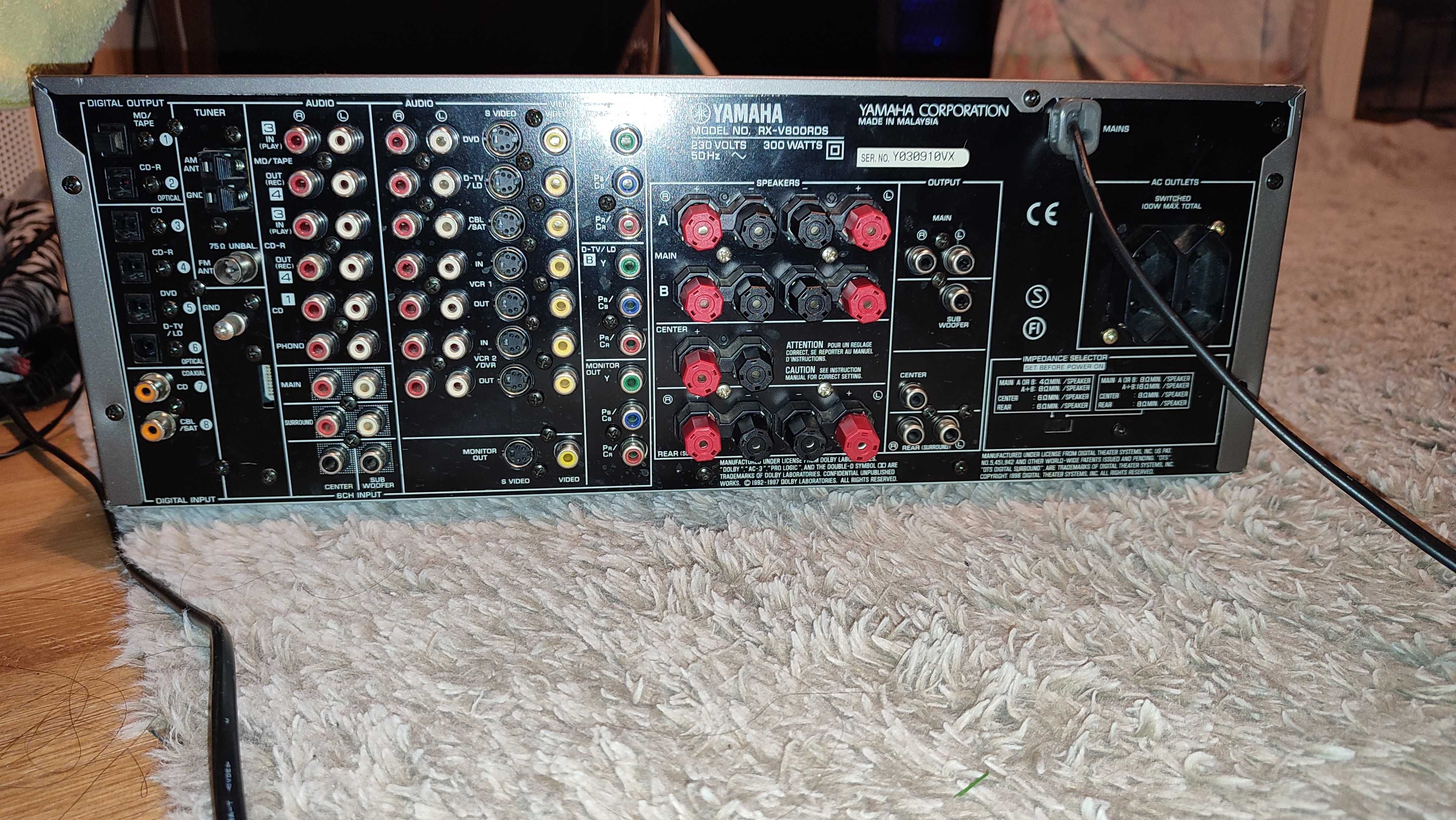 5.1 ресивър усилвател yamaha rx-v 800 rds