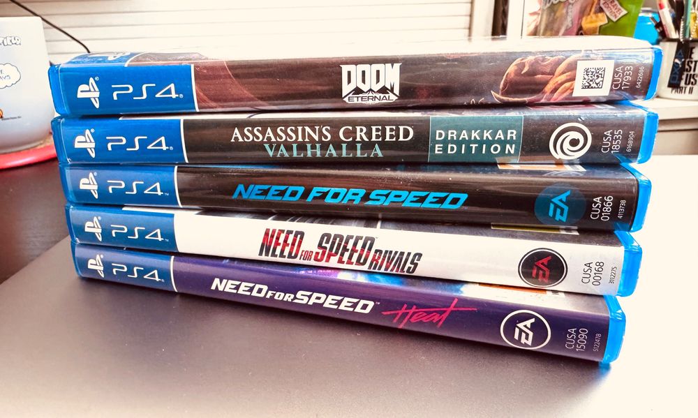 NFS, Doom, AC Valhalla PS4