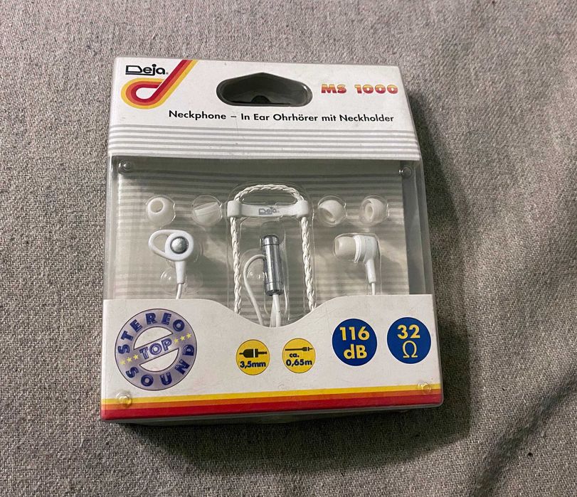 Căști stereo Daja MS1000 in-ear cu neckholder, 32Ω, 116dB, 3.5mm