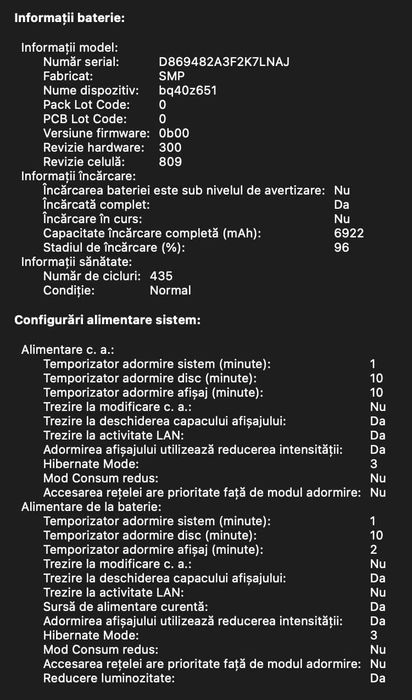MacBook Pro 16" 2019 - i7, 16GB RAM, 500GB SSD - Stare Excelentă