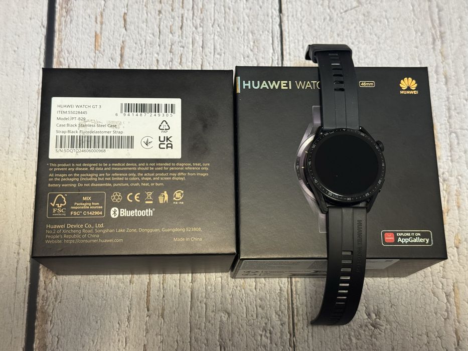 Huawei Watch GT 3 46mm Black - ca nou, Factura si Garantie 2027