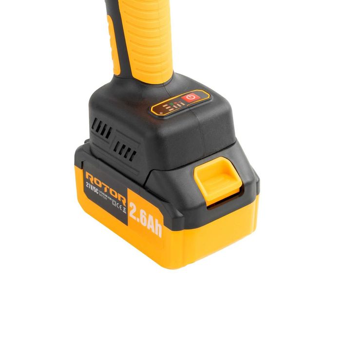 Polizor unghiular pe acumulator 21V/2,6 Ah, 600W, Brushless