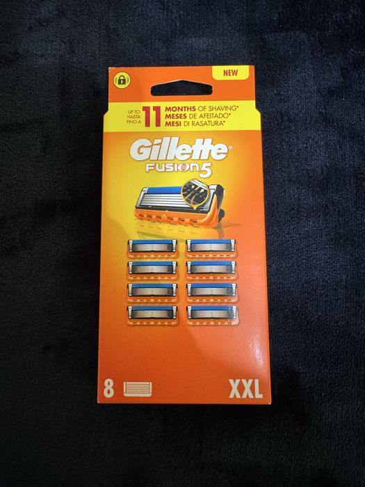 3 Pachete/Seturi x8 lame Gillette Fusion 5 portocaliu noi sigilate