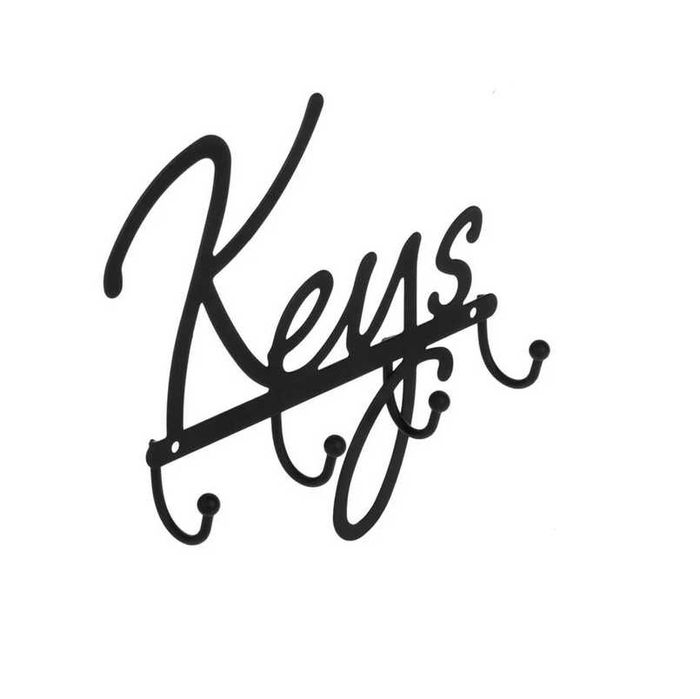 Декоративна  поставка за ключове Mercado Trade, 4места, Бял и Черен