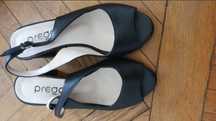 Sandale piele naturala  negre  37 Prego